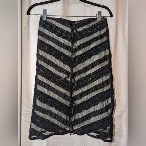 Vintage Gothic Coquette Lace Bow Trimmed Skirt